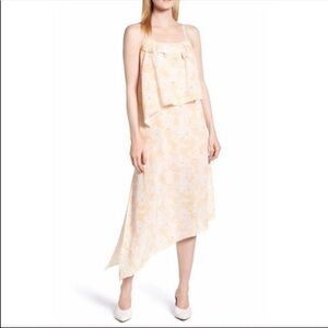 Lewit Asymmetrical Floral Midi Dress, 14